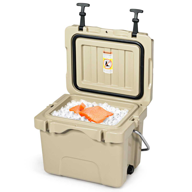 Costway 16 Quarts Handheld Cooler in Khaki