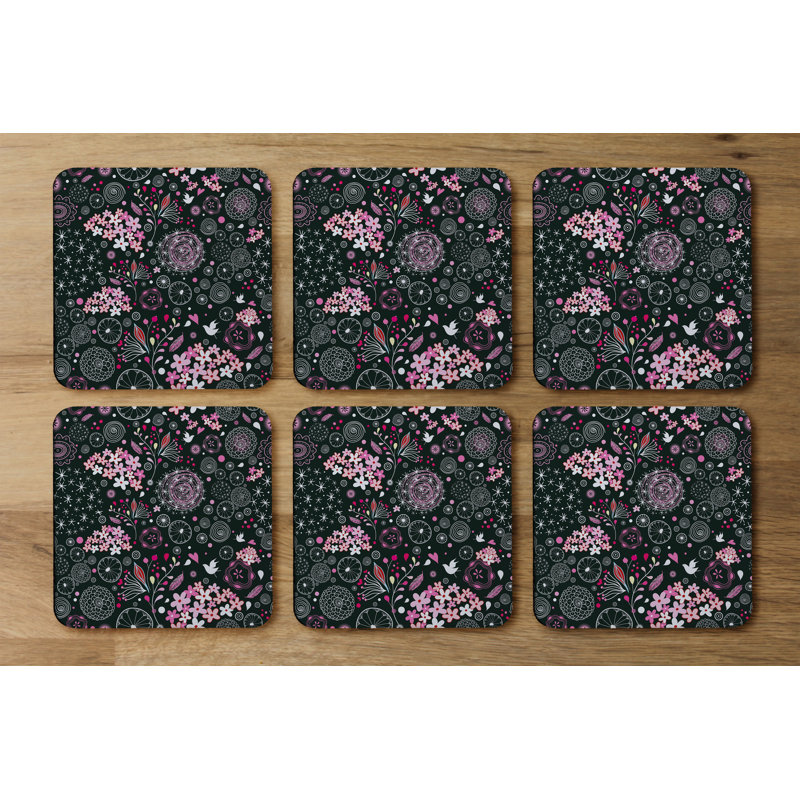 Square 6 Piece Coaster Set