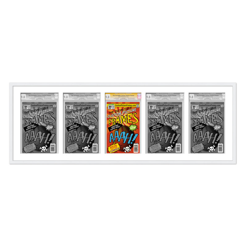 5 tapis de cadre de bandes dessinées pour exposer 5 bandes dessinées UV en acrylique, support et matériel de suspension