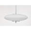 Caio Matte Black Pendant Light With Oval Disc Frosted Glass Shade-1995833819