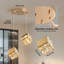 2 luminaires suspendus modernes en cristal pour restaurant, DEL, à intensité variable, îlot de cuisine de chevet, foyer, couloir, escalier, couleur dorée