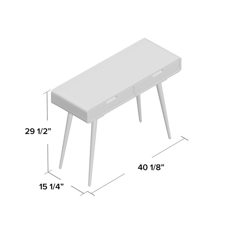 101.85cm Solid Wood Console Table, White