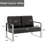 Azita 49'' Faux Leather Loveseat-851378063-840166197