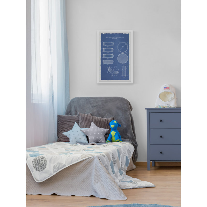 Tyler Single Picture Frame Painting, 91cm H x 61cm W, Blue, White