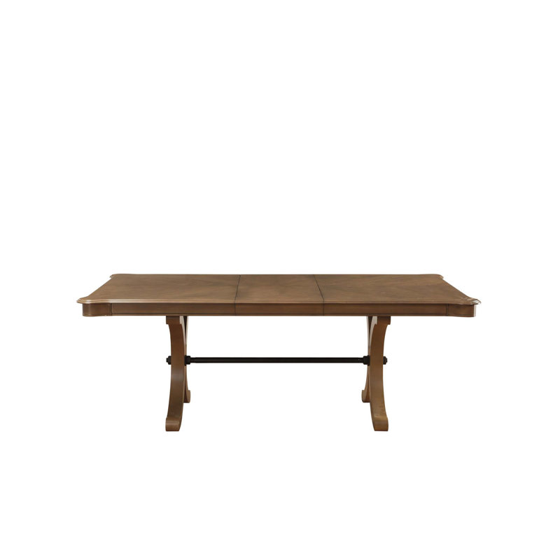 Gray Oak Finish Dining Table (With Leaf)