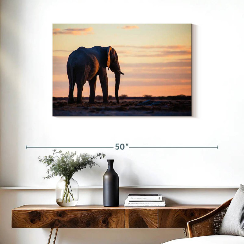 Éléphant solitaire Brampt, H 24 po x l 36 po