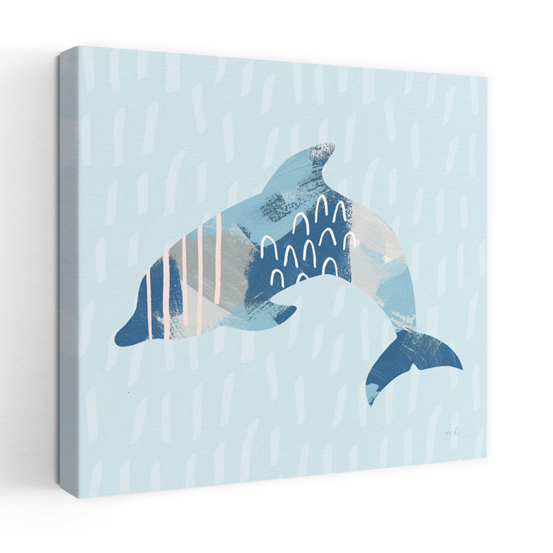 Coastal Cool III Dolphin Coastal Art, H 18 po x l 18 po