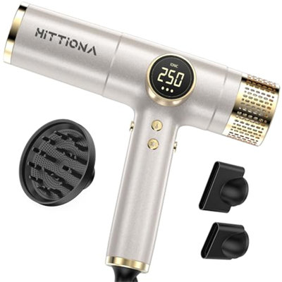 Hair Dryer with Magnetic Diffuser, 2000W High-Speed Ionic Hair Dryers Gift for Women, Dual Voltage, Fast Drying, Low Noise, No Heat Damage