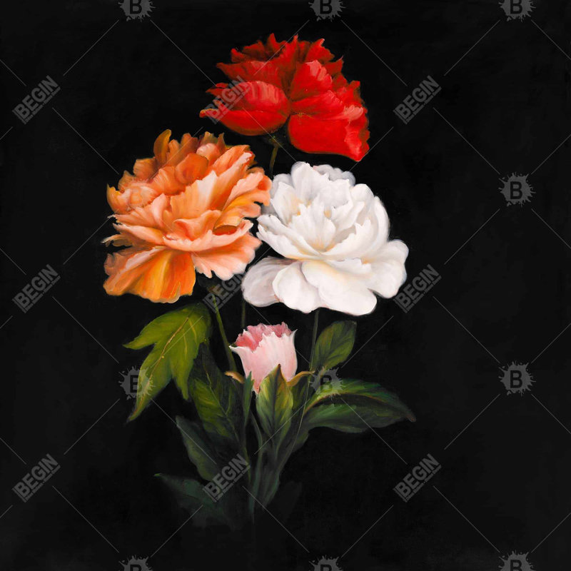 «Three Beautiful Rose Flowers»