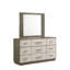 Commode 9 tiroirs Gem Modern Style en bois beige et brun