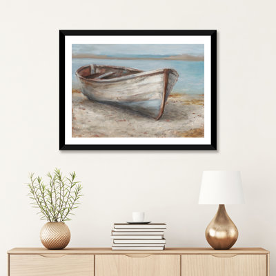 «Whitewashed Boat I» par Ethan Harper - reproduction imprimée