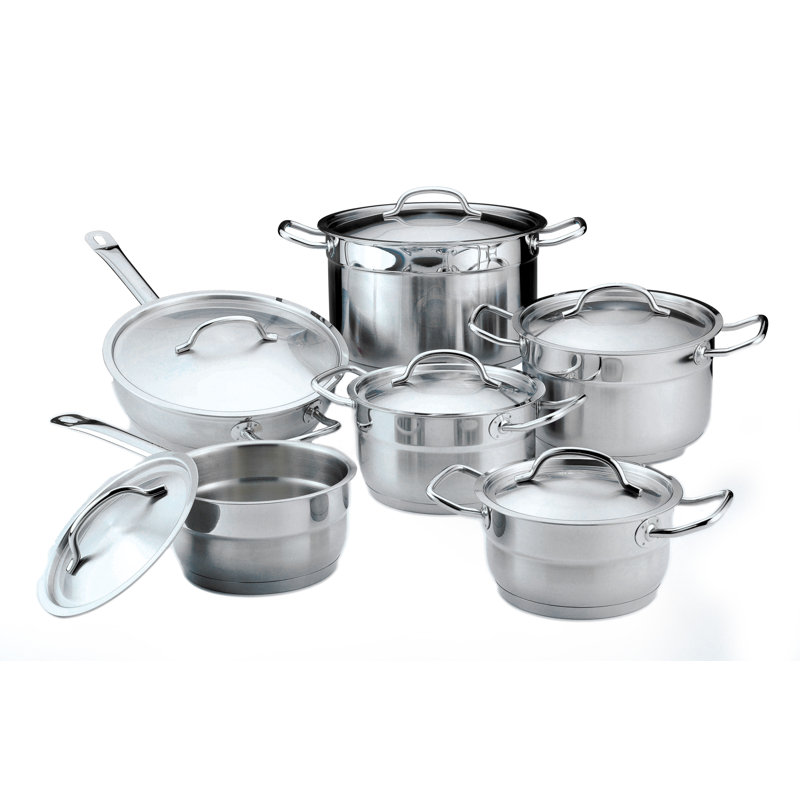 Hotel Line 12-Piece Stainless Steel Cookware Set