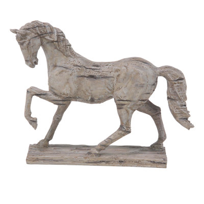 Polystone Prancing Horse Sculpture