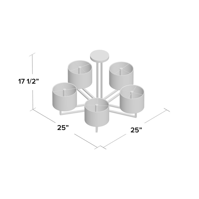 Glendive 5 - Light Dimmable Sputnik Sphere Chandelier