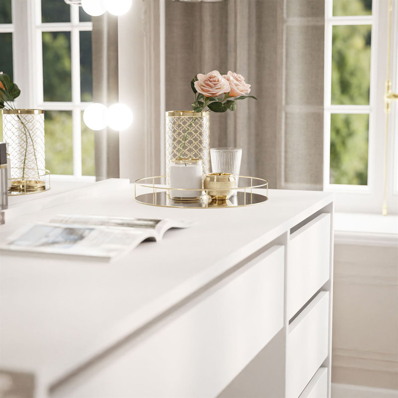 Amarys Dressing Table Matte with Mirror