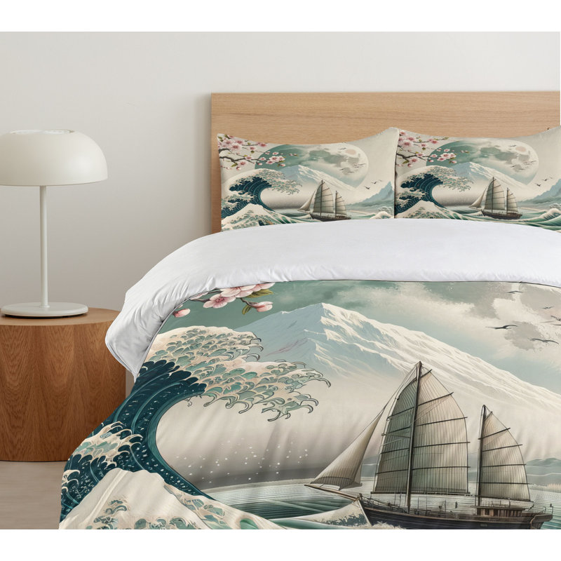 Nautical Duvet Cover, King Duvet Cover + 2 Standard Shams