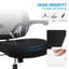Chaise de bureau ergonomique à dossier moyen avec accoudoirs rabattables à 3 voies et roulettes silencieuses à 360 ° - Chaise de bureau d'ordinateur en filet respirant, support lombaire réglable, conception pliable peu encombrante - Multifonctionnel -16379271-16379289