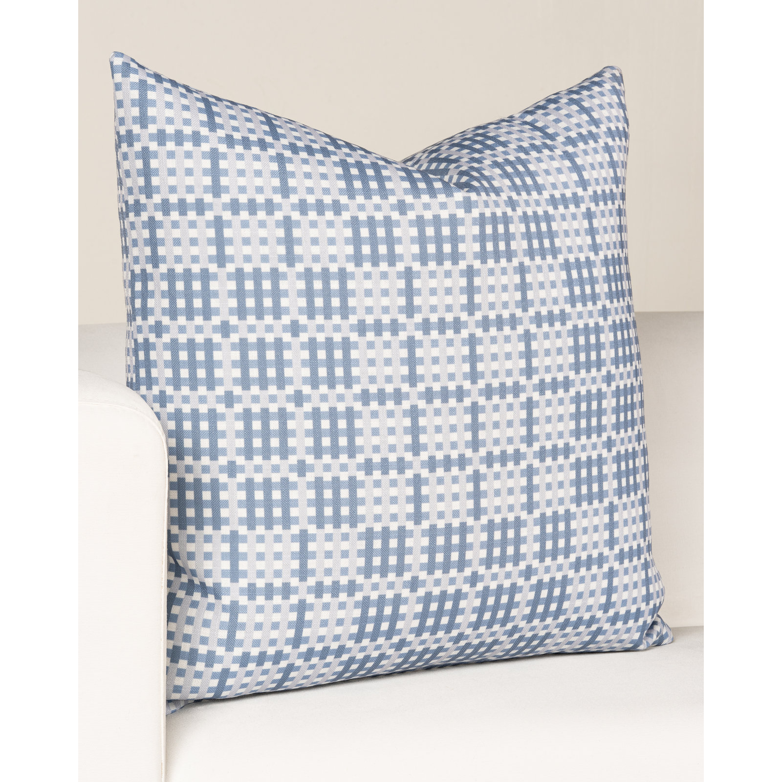 Ashwin 30" x 30" Throw Pillow, Blue Geometric
