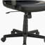 Chaise de bureau noire à roulettes