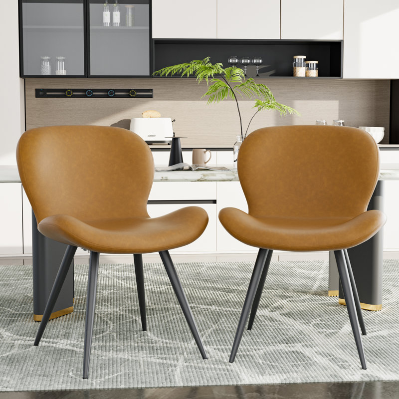 Chaises de salle à manger en cuir de qualité supérieure pour une expérience culinaire haut de gamme, Jaune