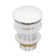 Ruvati White Ceramic Top Push Pop-up Drain for Bathroom Sinks without Overflow