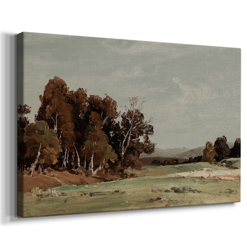 Paysage rétro - cmxxiv, H 13 po x l 19 po x P 1,5 po, Toile tendue
