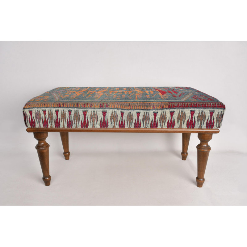 Window Bench Seat, Desk Bench, Ottoman Bench, Upholstered Bench, Turkish Rug Bench, Kilim Bench, Home Decor Bench, Handmade Bench