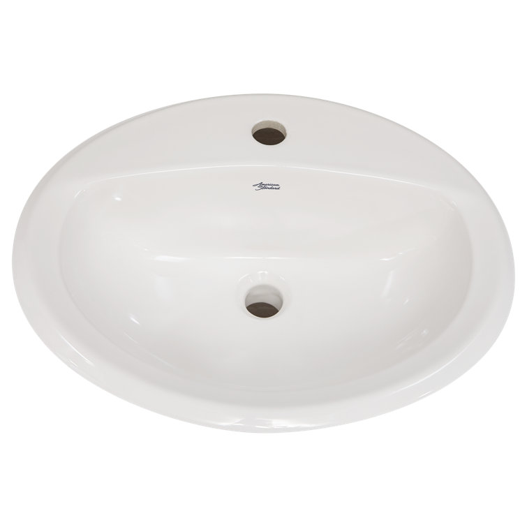 American Standard Aqualyn 17.38'' Ceramic Oval Bathroom Sink with Overflow