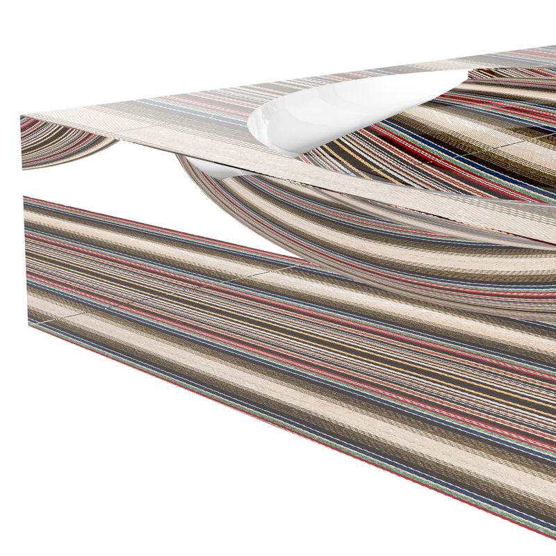 Square Striped Decorative Tray, 6"W x 6"D x 2"H