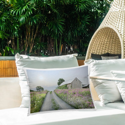 Coussin d'extérieur imprimé Lavender