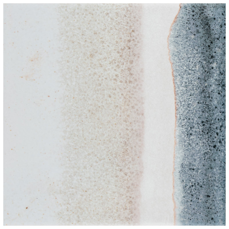 Matter Canvas 6" x 6" Porcelain Stone Look Floor and Wall Tile, Bone/Blue