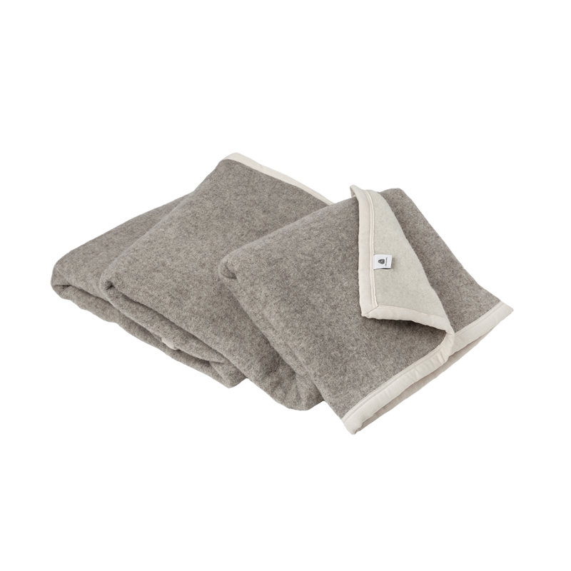 Undyed Virgin Wool Heavyweight Blanket, King