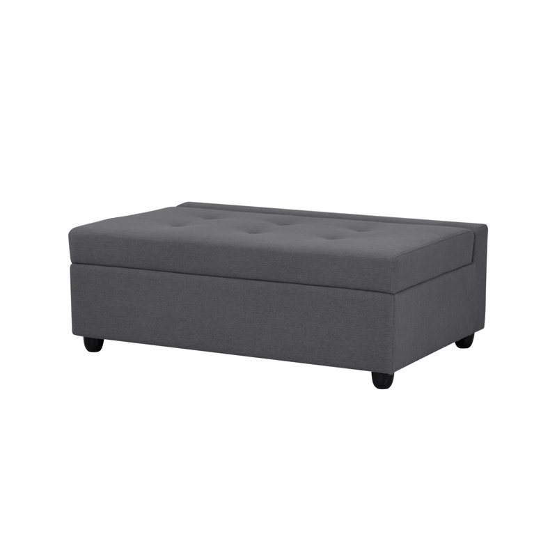 Repose-pieds convertible Anjelyn 46,46 po, Polyester gris
