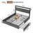 Oneita Bed Frame with 4 Storage Drawers and 2-tier Solid Wood Headboard Storage With Charging Station and LED Lights, Noise Free-1158615073-1173791688