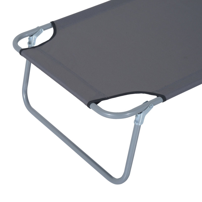 Chaise de randonnée avec structure pliable et abat-jour amovible - Gris