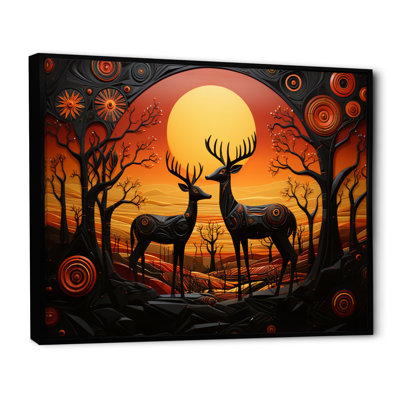 Cerf vibrant d'Afrique II sur toile
