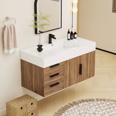 Ensemble de meuble-lavabo simple mural 42 po