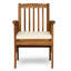 Chaise de patio en acacia avec coussin-1686908376