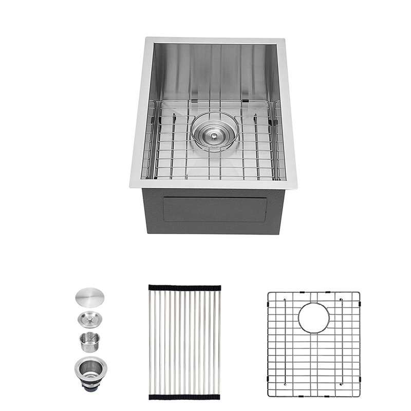 15 Inch Undermount Sink - 15"X20"X9" Undermount Stainless Steel Kitchen Sink 16 Gauge 9 Inch Deep Single Bowl Kitchen Sink Basin