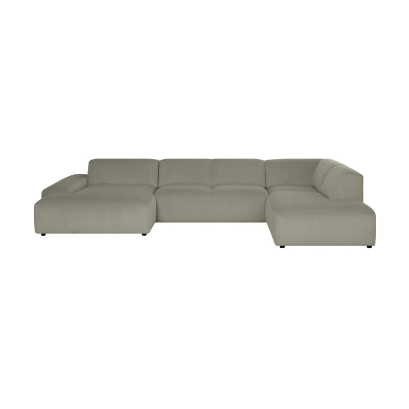 Chiodo Living area- large sofa element - standard length chaise longue - ottoman, Left Hand Facing, Taupe