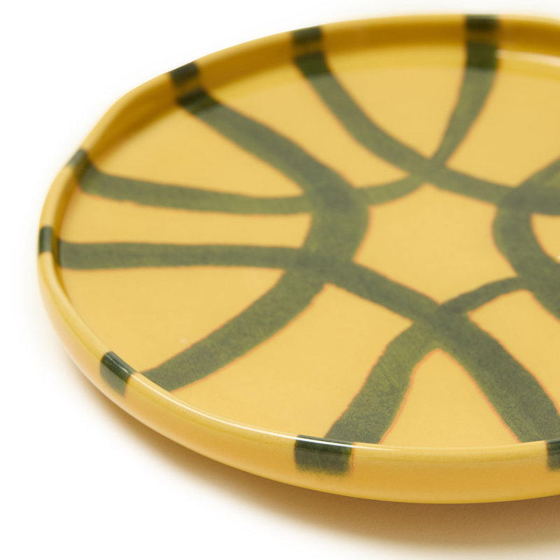 Amalfi Appetizer Plate - Lime - 7.1", Mustard