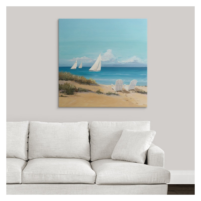 «Réglage de la voile», impression de beurres, H 35 po x l 35 po x P 1,5 po, Toile