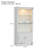Tall Glass Display Cabinet With 2 Adjustable Shelves,Curio Display Cabinet With 5 Colours Adjustable LED Ceiling Light , Tempered Glass Floor Standing Bookcase With 2 Doors Cabinet For Living Room, Bedroom, 78.75’’X 35.45’’ X 16.75’’, White