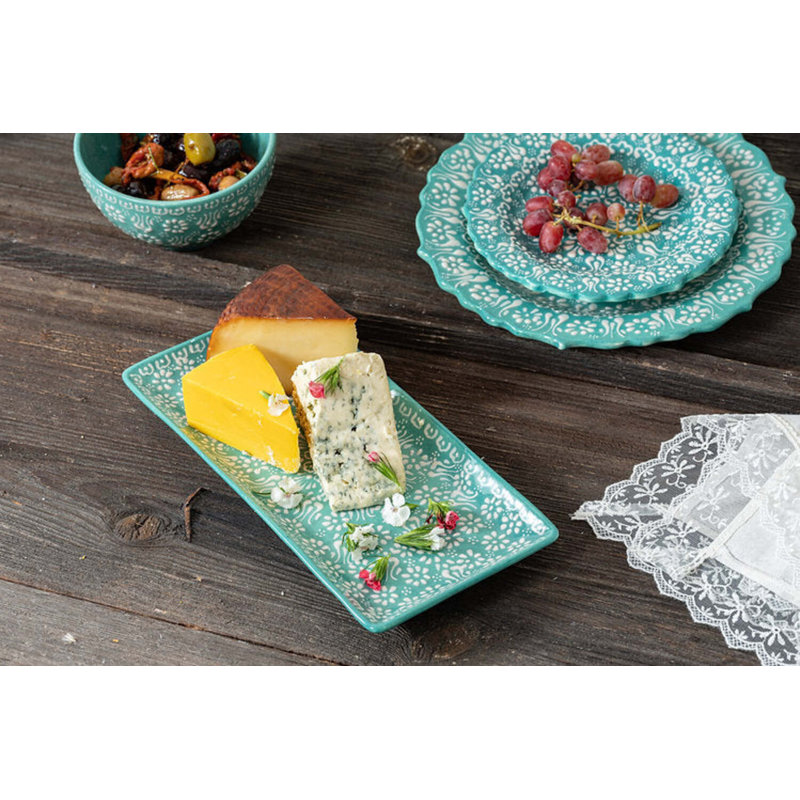 Hand Painted Ceramic Ceramic Tray, Green