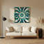 Hawaiian Hawaiian Quilt Motifs, art mural gris en métal