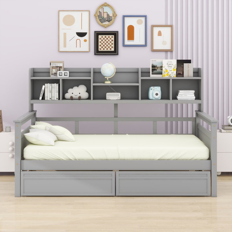 Lit de jour, Gris, Lit simple