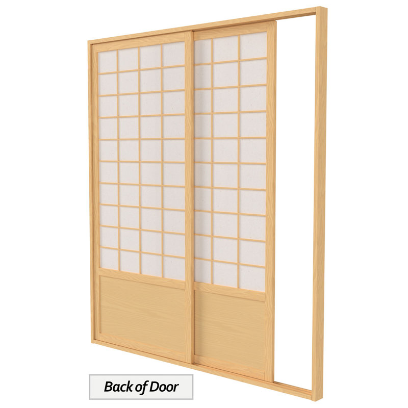 Dhruvan Shoji Sliding Doors - Double Sided, Natural
