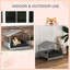 Niche pour chien avec auvent et coussin - imperméable pour les petits chiens, gris