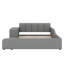 Lit double tapissier pleine grandeur, lit combiné mère-enfant avec table d'appoint et mini tabouret-1340279097