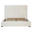 Fabio White Linen Upholstered Panel Platform Bed, Queen-81297024